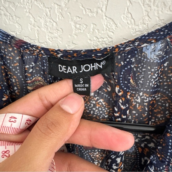 Dear John ADALYN TIERED SKIRT DRESS FEATHERED PAISLEY Size Small - Picture 3 of 10